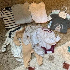 Lot of 0-3 month baby boy clothes
